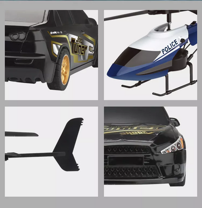 Hot Pursuit Set; I/R Police Helicopter & R/C Street Car